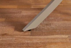 Runder Esstisch ALPINE 120cm natur Travertin Keramik champagner greige Metall