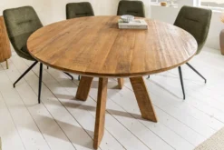 Runder Esstisch ART WOOD 120cm braun massiv Mangoholz