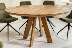 Runder Esstisch ART WOOD 120cm braun massiv Mangoholz