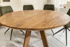 Runder Esstisch ART WOOD 120cm braun massiv Mangoholz