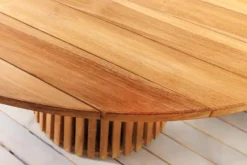 Runder Esstisch EMPIRE TEAK 120cm braun Teakholz Indoor Outdoor wetterfest