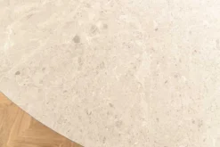 Runder Esstisch EN VOGUE 120cm matt grau Beton-Design mit Säulenfuß