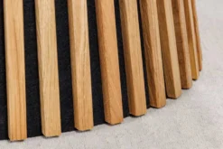 Runder Esstisch VALHALLA WOOD 120cm natur Eichenholz Säulenfuß