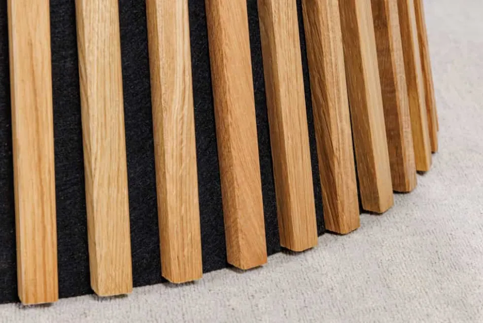 Runder Esstisch VALHALLA WOOD 140cm natur Eichenholz Säulenfuß