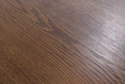 Runder Esstisch VALHALLA WOOD 120cm smoked Eichenholz Säulenfuß