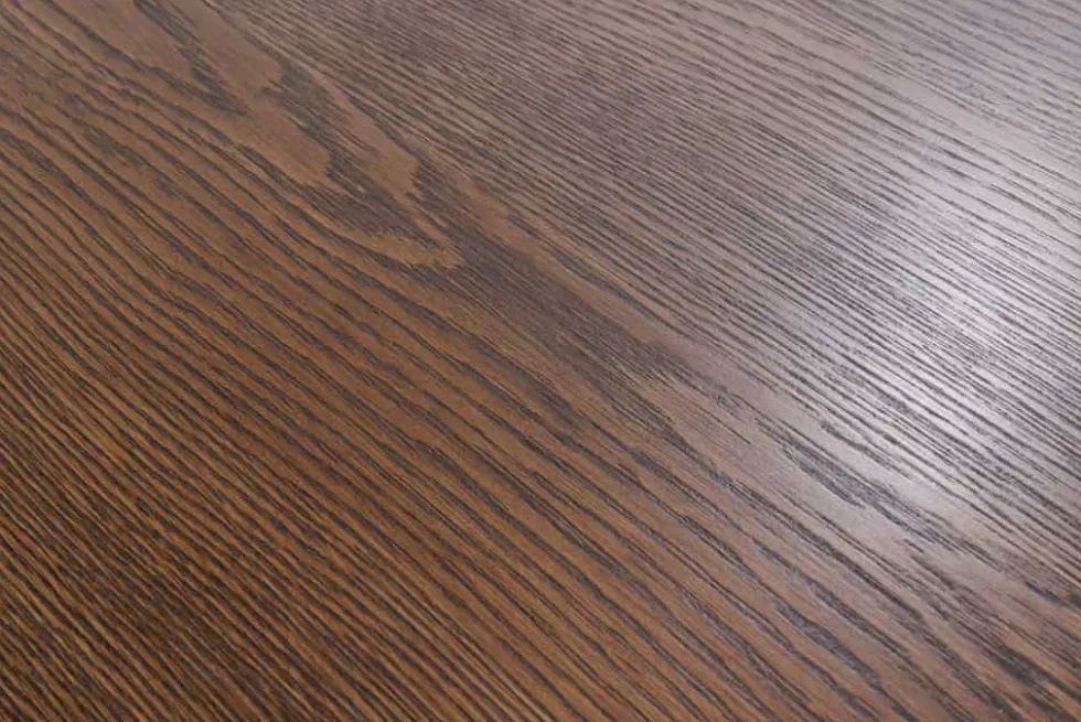 Runder Esstisch VALHALLA WOOD 120cm smoked Eichenholz Säulenfuß
