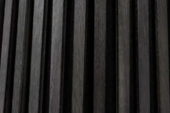 Runder Esstisch VALHALLA WOOD 140cm schwarz Eichenholz Säulenfuß