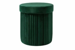 Runder Hocker ÉLAN 40cm grün Samt faltbar mit Stauraum
