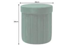 Runder Hocker ÉLAN 40cm grün Samt faltbar mit Stauraum