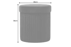 Runder Hocker ÉLAN 40cm schwarz Samt faltbar mit Stauraum