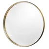 Runder Wandspiegel PORTRAIT 50cm gold Metallrahmen handmade