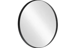Runder Wandspiegel PORTRAIT 75cm schwarz mit Metallrahmen
