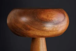 Runde Tischlampe ALVA 40cm natur Akazienholz Eisen Tischleuchte