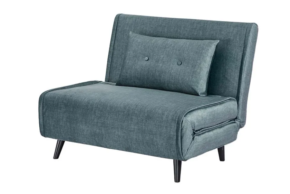 Schlafsessel SMART MULTIFUNCTION 100cm petrol Vogue Seiden Samtstoff