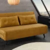 Schlafsessel SMART MULTIFUNCTION 140cm senfgelb Vogue Seiden Samtstoff