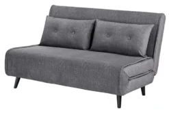 Schlafsessel SMART MULTIFUNCTION 140cm grau Vogue Seiden Samtstoff