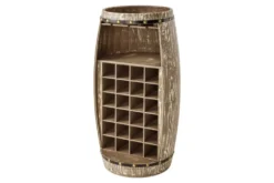 Shabby Chic Weinregal BODEGA 100cm natur Pinie Weinfass für 24 Flaschen