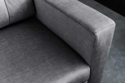 Sofa mit Schlaffunktion SMART 140cm grau hochwertiger Vogue Seiden Samtstoff