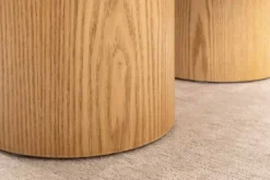 Stilvoller Couchtisch ORGANIKO 130cm natur Eiche organische Form