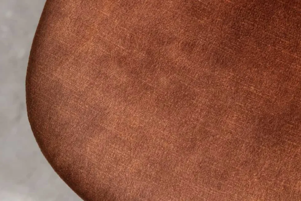 Stilvoller Stuhl GLAMM braun Samt mit Rauten-Steppung schwarze Metallbeine
