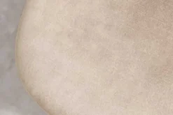 Stilvoller Stuhl GLAMM champagner beige Samt mit Rauten-Steppung schwarz Metall