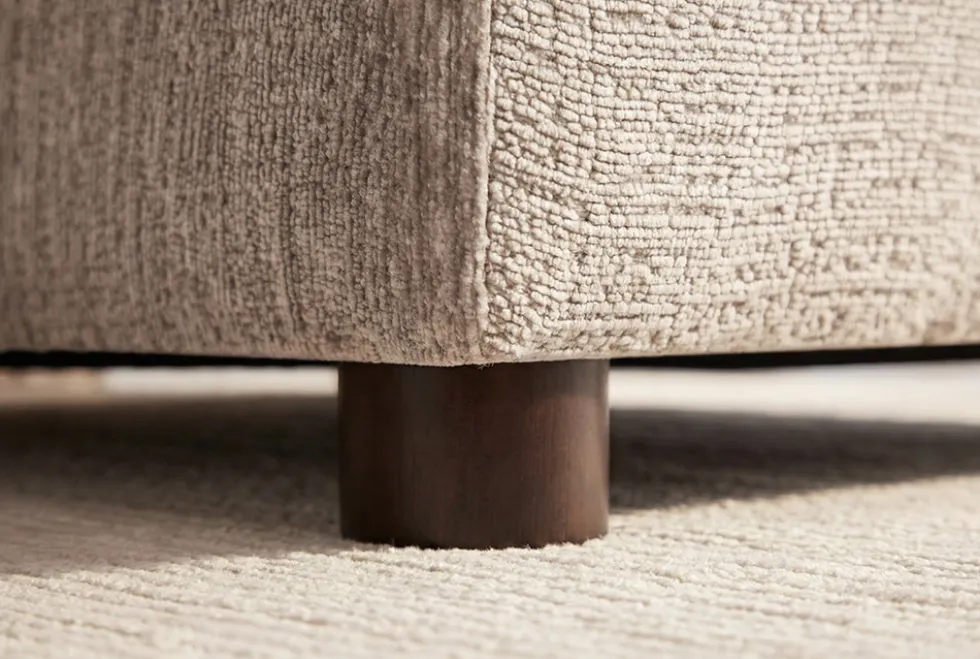 Stilvolles Big Sofa SOHO 260cm beige Chenille 4-Sitzer Couch mit Wellenunterfederung