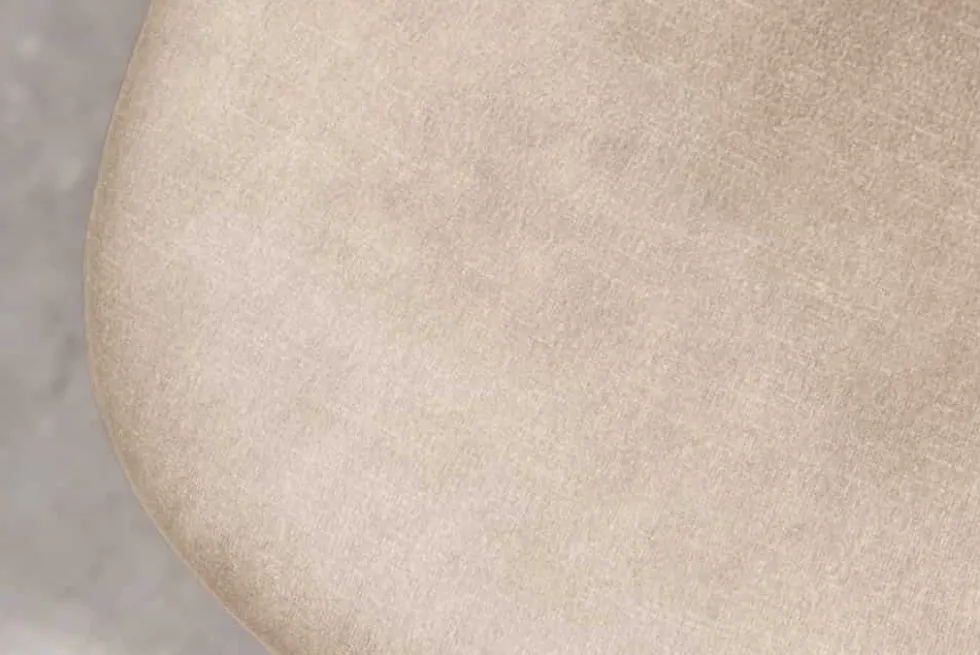 Stilvolles 2er-Set Stühle GLAMM champagner beige Samt schwarze Metallbeine