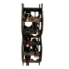Stilvolles Weinregal BITCOIN 70cm natur Holzregal für 10 Flaschen und 4 Gläser
