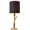 Tischlampe JEWELRY 75cm schwarz gold natur Eisenholz Massivholz