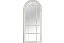 Vintage Wandspiegel CASTILLO 140cm weiß creme Rundbogen Shabby Chic Design Landhausstil