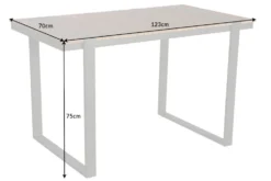 Wetterfester Gartentisch TAMPA LOUNGE 125cm grau natur Aluminium Metall Holz-Design Outdoor