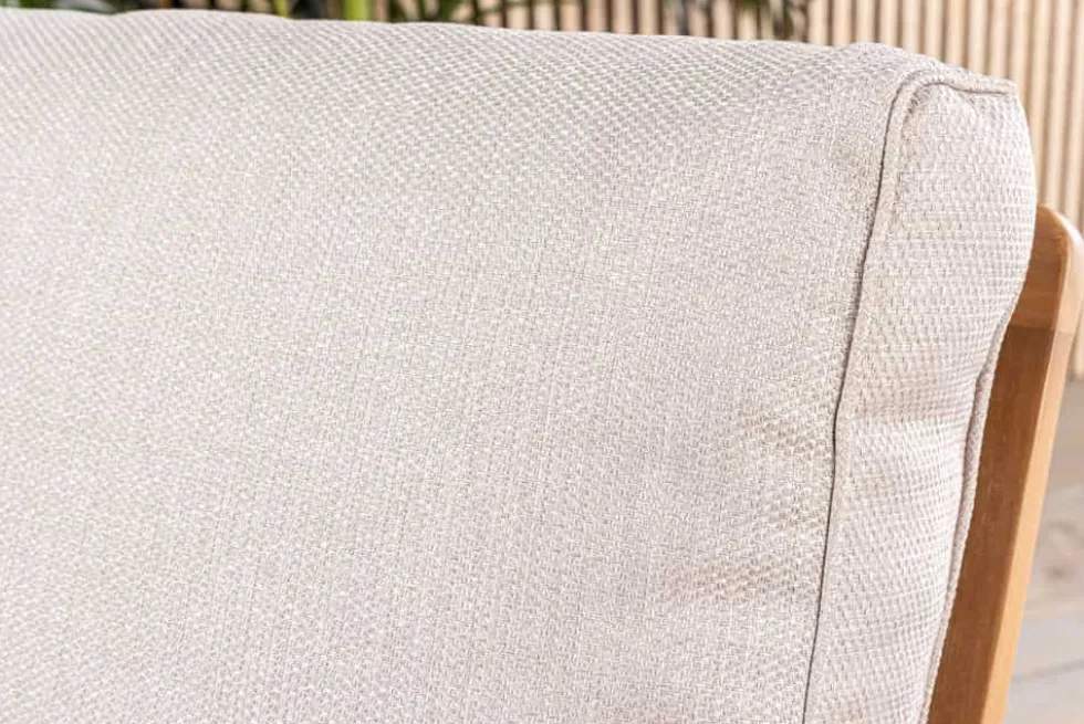 Wetterfestes Gartenlounge-Set COMFORT LINE natur beige Akazie 4-teilig inkl. Tisch