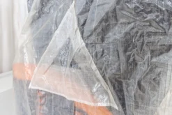 Wetterfeste XXL Strandkorbhülle OSTSEE transparent mit Reißverschluss für 3-Sitzer
