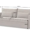XXL Sofa mit Schlaffunktion APARTMENT taupe Cord inkl. Bettkasten und Kissen