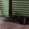 XXL Sofa mit Schlaffunktion APARTMENT grün Cord inkl. Bettkasten und Kissen